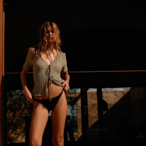 💚 2 For 30 💚  Zara - Bow Trim Textured Top - Picture 6 of 8